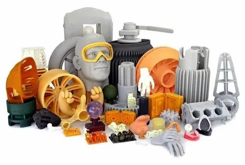Assorted 3D printed parts and prototypes